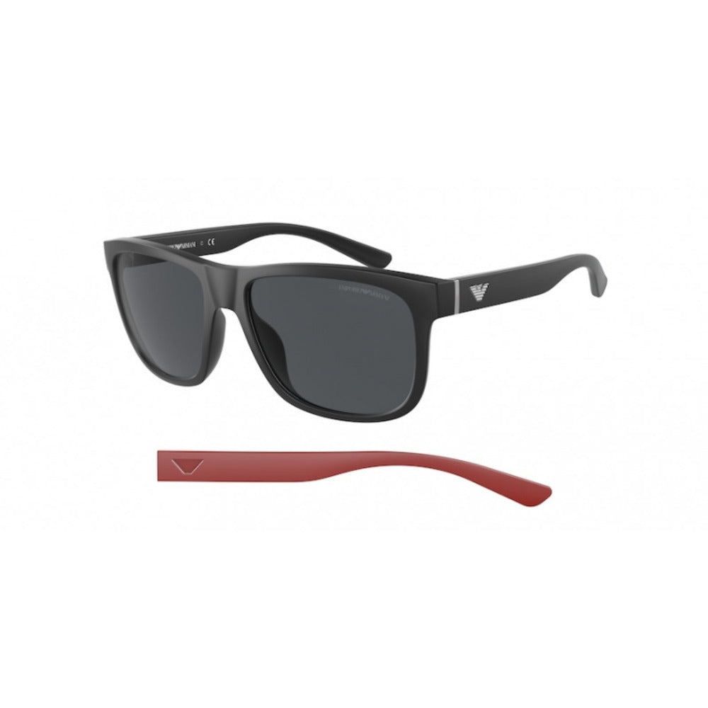 Emporio Armani Occhiali da sole EA4182U 500187 nero lente grigia con aste colorante intercambiabili SalottoShop Salotto Shop