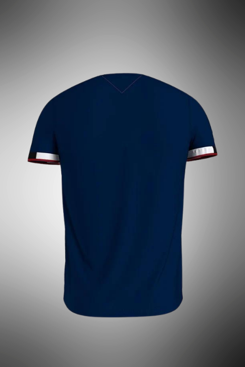 T-Shirt Jacquard Cuff Blu Th