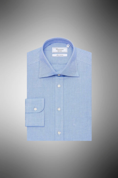 Camicia permanent azzurra, slim udine italiano