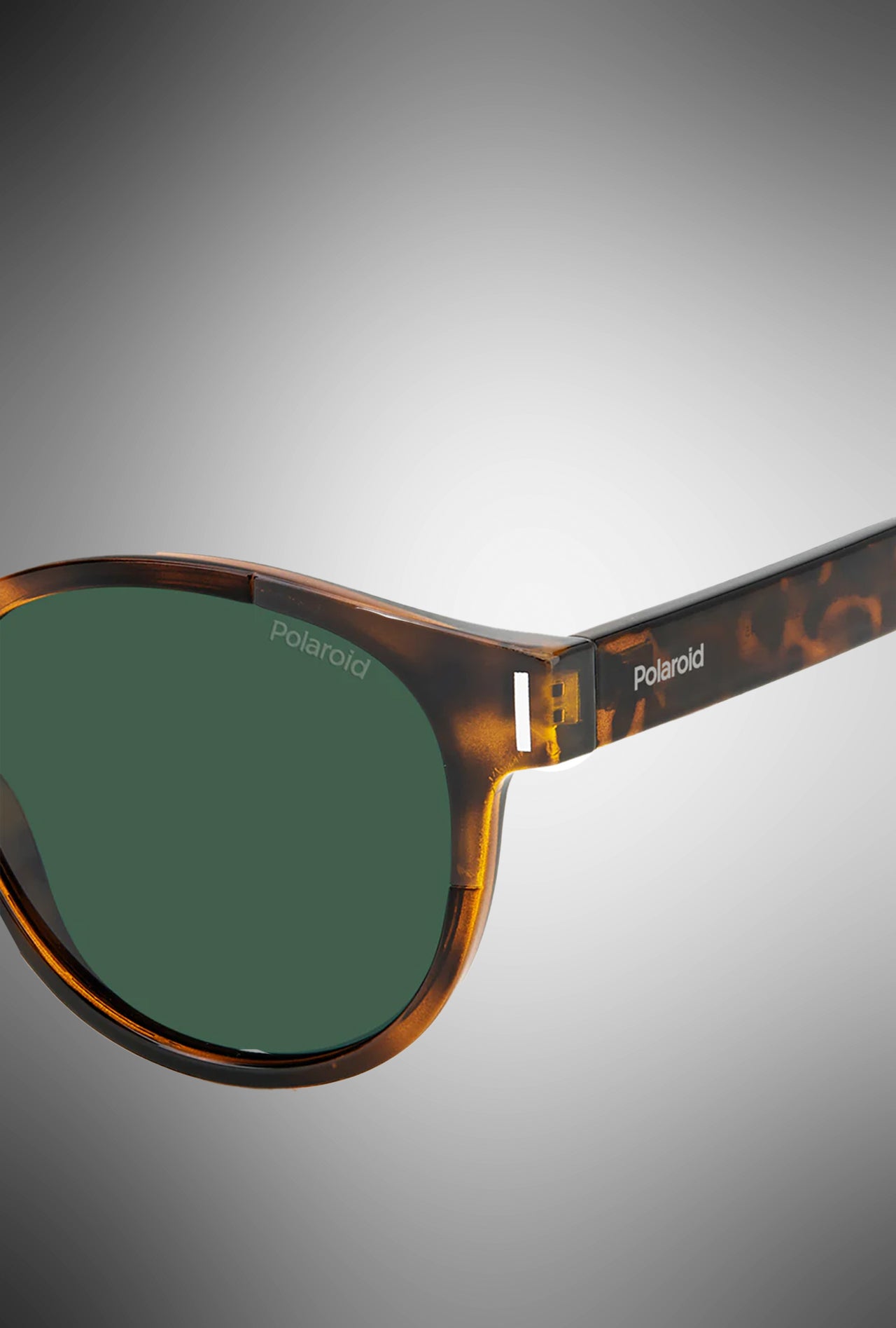 OCCHIALI DA SOLE POLAROID UNISEX OVALI HAVANA CON LENTI POLARIZZATE VERDI