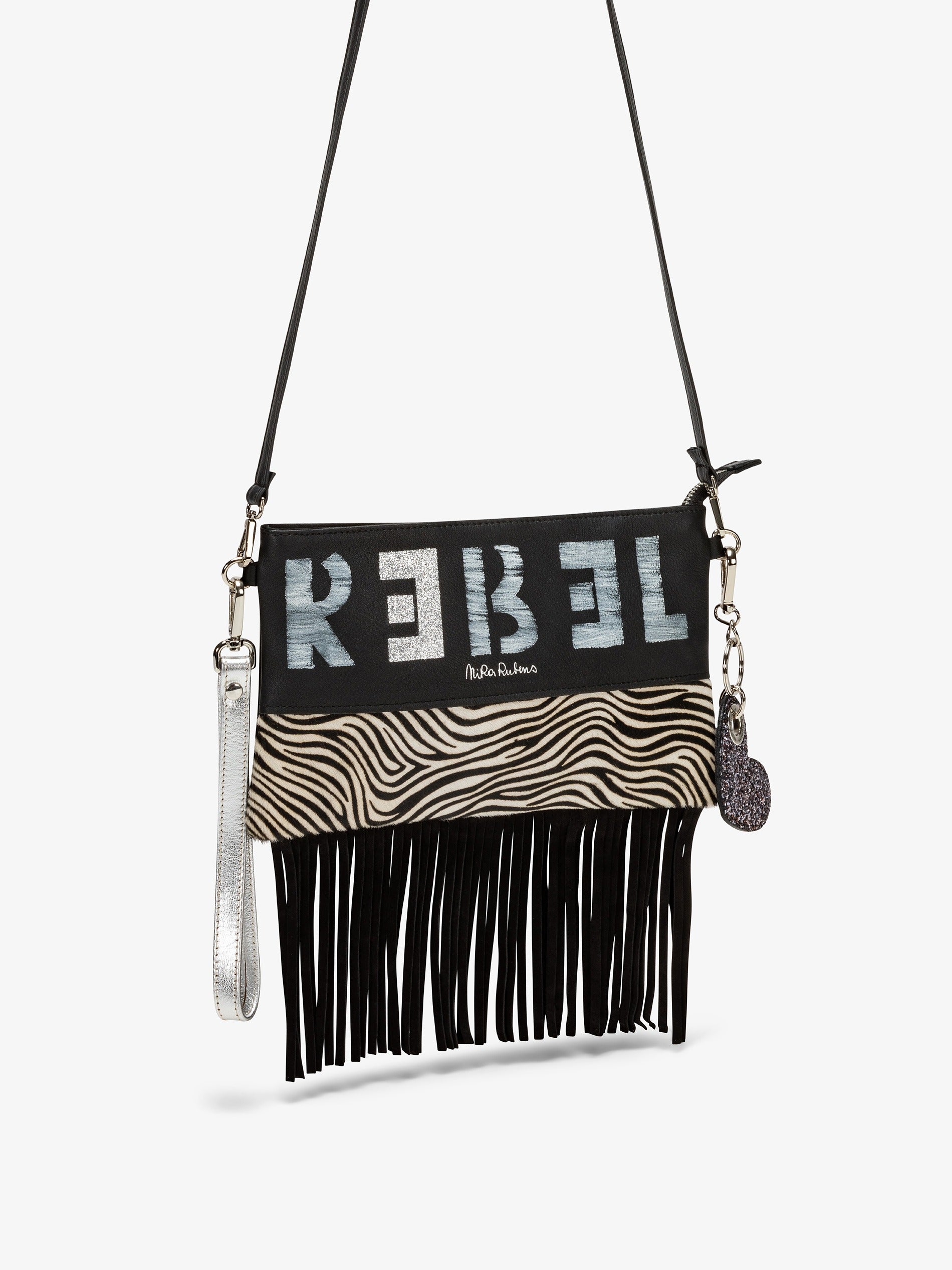Minibag Frange - Zebrina Silver
