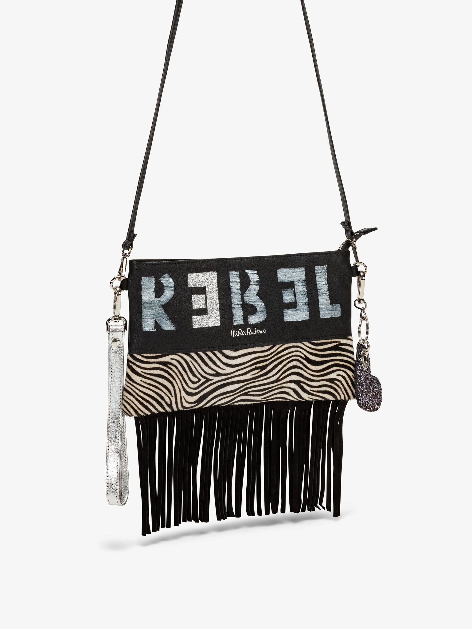 Minibag Frange - Zebrina Silver
