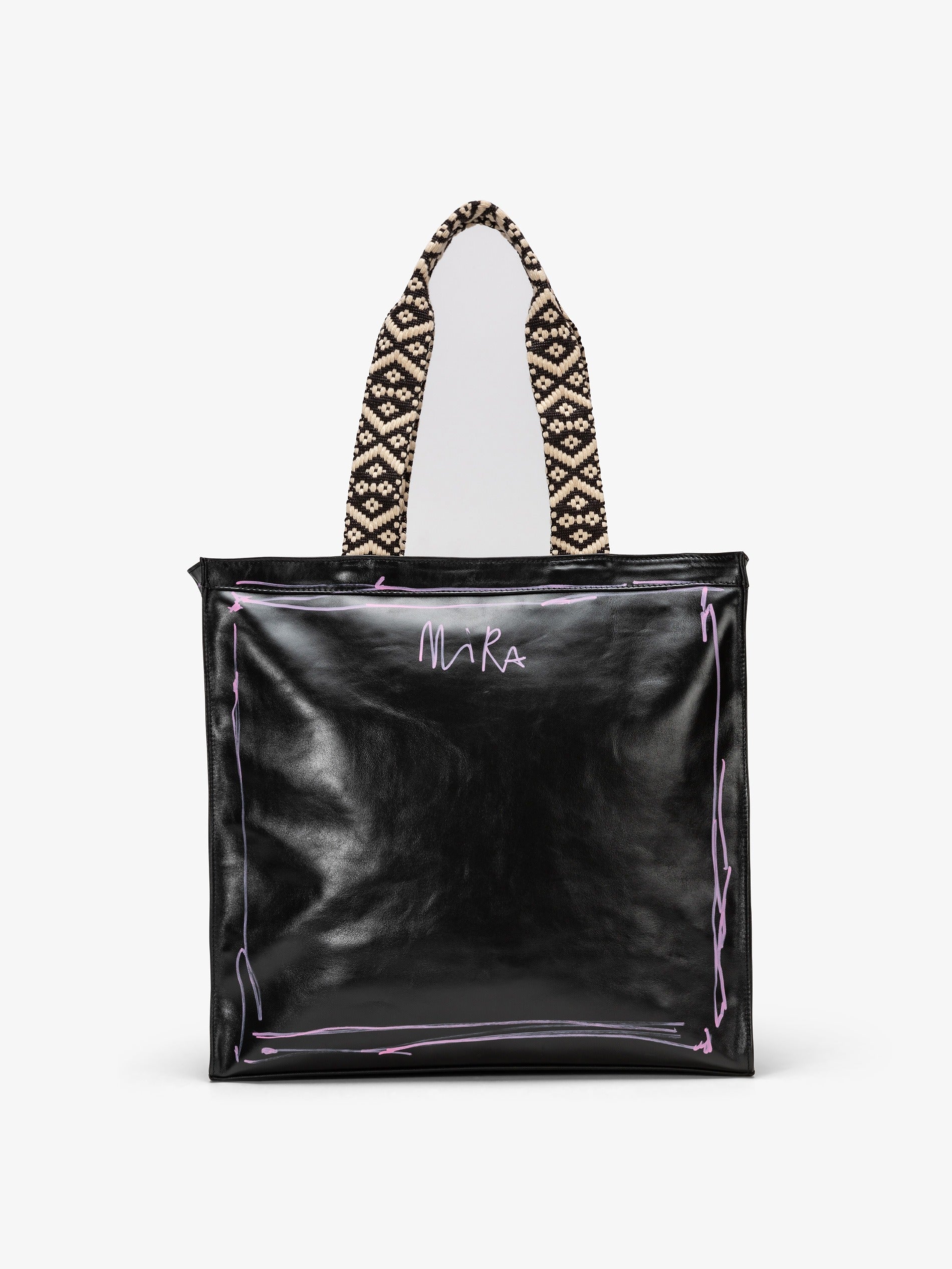 SHOPPING BAG BLACK GLOSSY - STREET