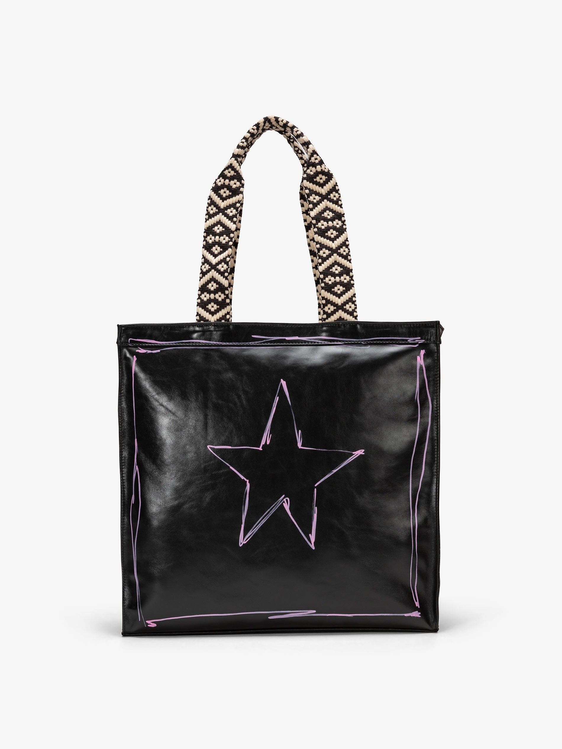 SHOPPING BAG BLACK GLOSSY - STREET