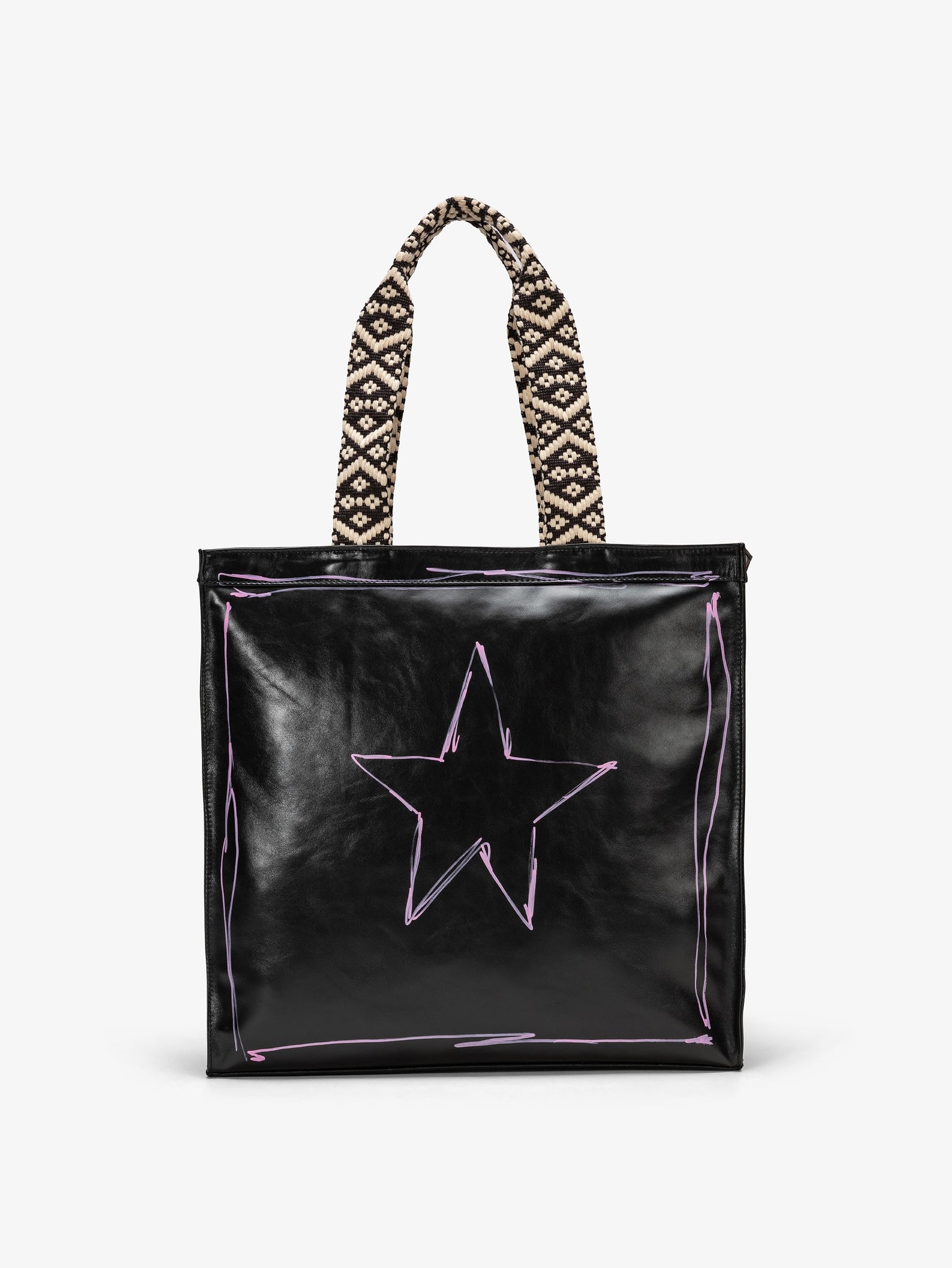 SHOPPING BAG BLACK GLOSSY - STREET