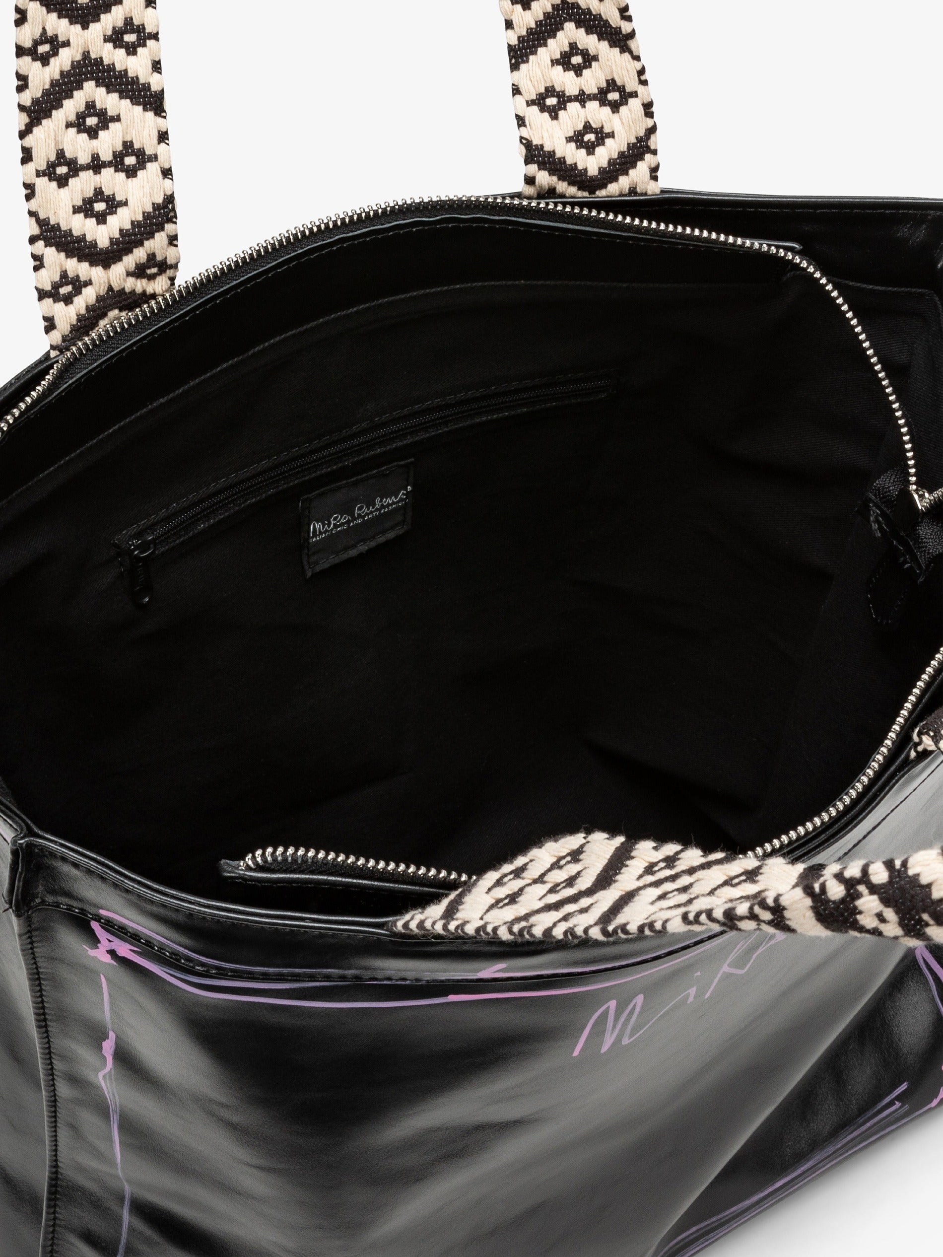 SHOPPING BAG BLACK GLOSSY - STREET