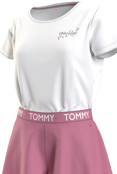 TOMMY HILFIGER PIGIAMA DONNA BIANCO/AZZURRO
