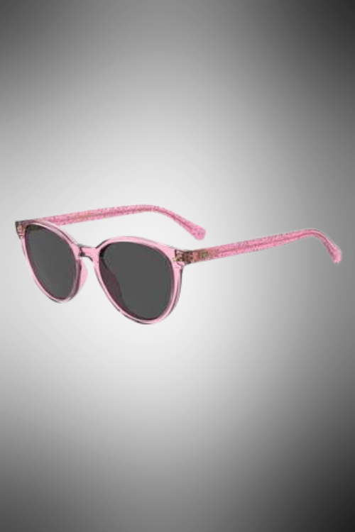 Occhiali Da Sole A Farfalla Sexy Eye Chiara Ferragni Rosa Trasparente Con Glitter E Lenti Grigie