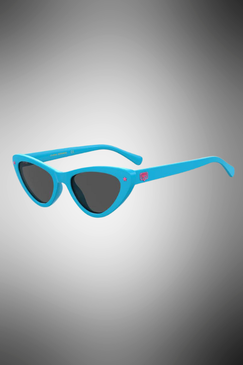 Occhiali Da Sole A Farfalla Sexy Eye Chiara Ferragni Azzurri Con Lenti Grigie