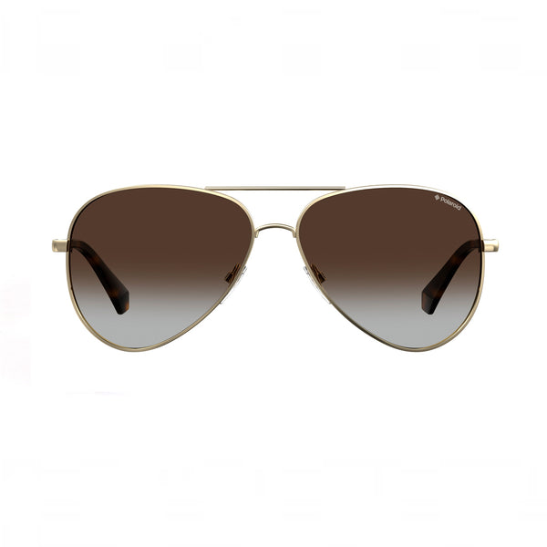 OCCHIALI DA SOLE POLAROID AVIATORE UNISEX ORO CON LENTI MARRONE SFUMATO