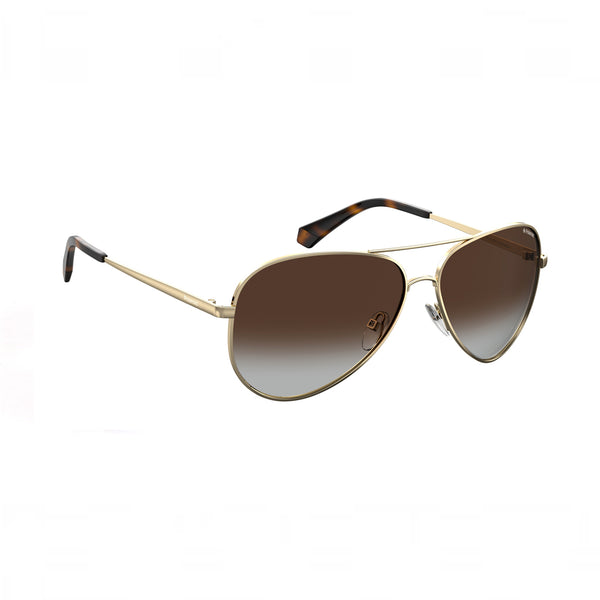 OCCHIALI DA SOLE POLAROID AVIATORE UNISEX ORO CON LENTI MARRONE SFUMATO