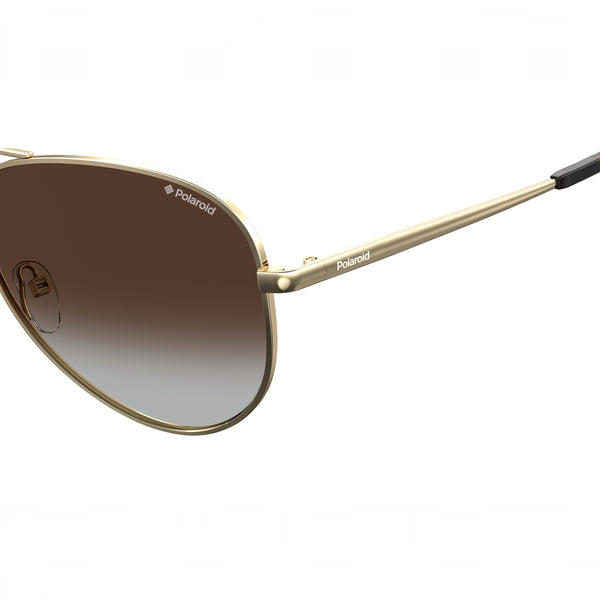 OCCHIALI DA SOLE POLAROID AVIATORE UNISEX ORO CON LENTI MARRONE SFUMATO
