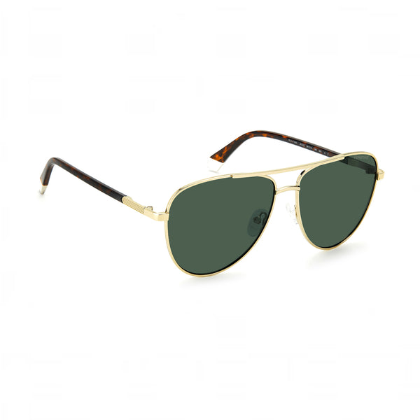 OCCHIALI DA SOLE POLAROID UOMO A GOCCIA GOLD CON LENTI POLARIZZATE VERDI