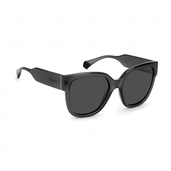 OCCHIALI DA SOLE POLAROID DONNA SQUADRATI GRIGI CON LENTI GRIGIE POLARIZZATE