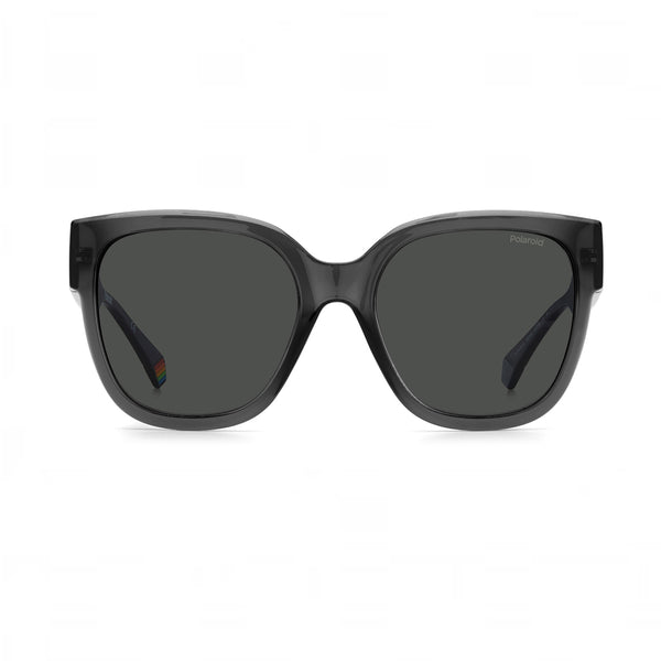 OCCHIALI DA SOLE POLAROID DONNA SQUADRATI GRIGI CON LENTI GRIGIE POLARIZZATE