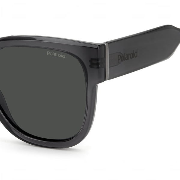 OCCHIALI DA SOLE POLAROID DONNA SQUADRATI GRIGI CON LENTI GRIGIE POLARIZZATE