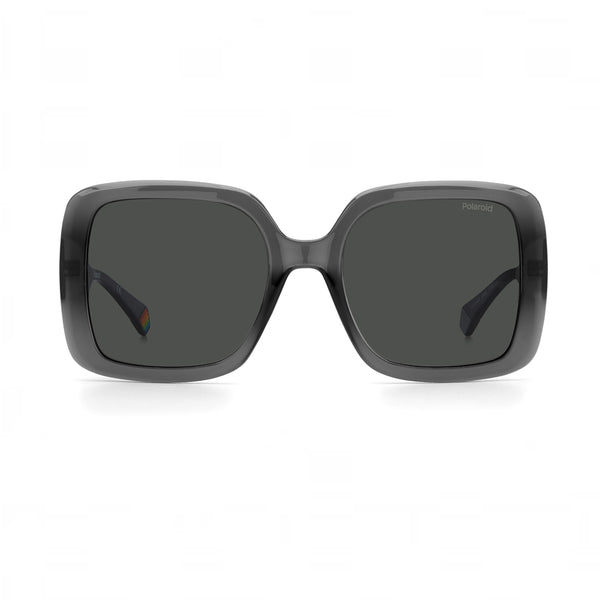 OCCHIALI DA SOLE POLAROID DONNA SQUADRATI GRIGI CON LENTI POLARIZZATE GRIGIE
