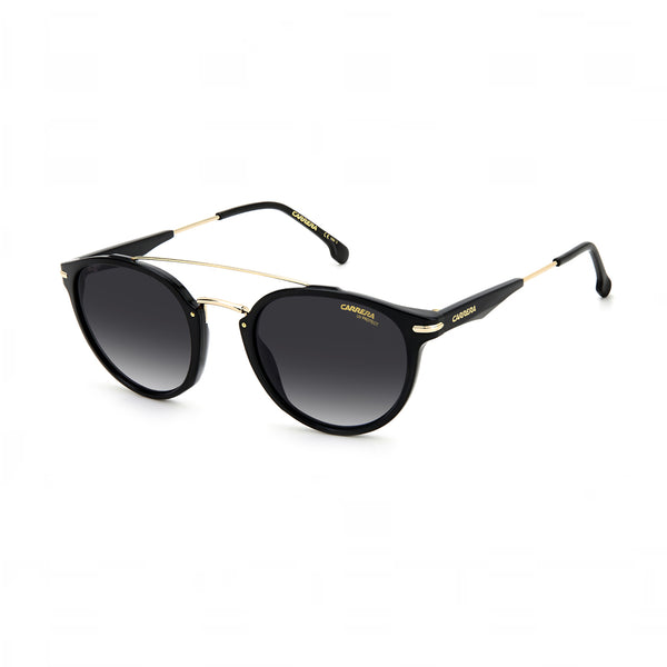 OCCHIALI DA SOLE CARRERA DONNA OVALI NERO/ORO CON LENTI SFUMATE GRIGIO