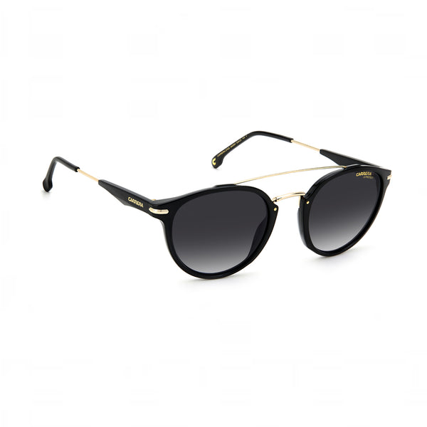 OCCHIALI DA SOLE CARRERA DONNA OVALI NERO/ORO CON LENTI SFUMATE GRIGIO