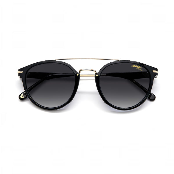 OCCHIALI DA SOLE CARRERA DONNA OVALI NERO/ORO CON LENTI SFUMATE GRIGIO