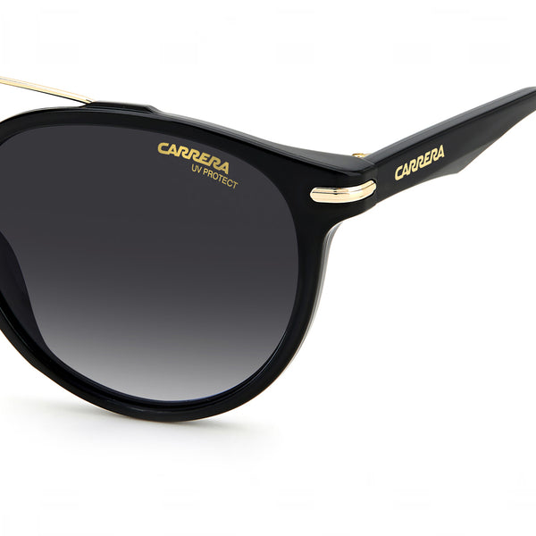 OCCHIALI DA SOLE CARRERA DONNA OVALI NERO/ORO CON LENTI SFUMATE GRIGIO