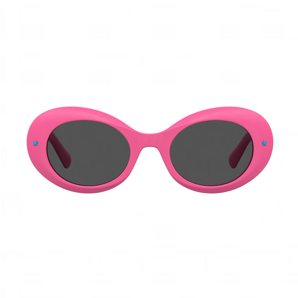 OCCHIALI DA SOLE OVALI L.A. EYE CHIARA FERRAGNI ROSA CON LENTI GRIGIE