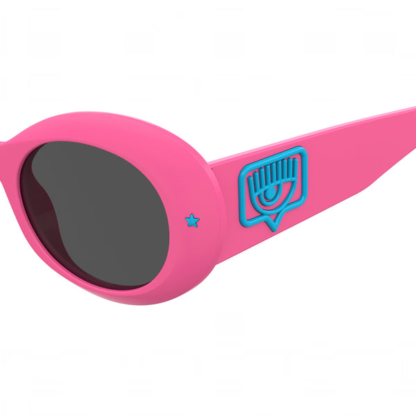 OCCHIALI DA SOLE OVALI L.A. EYE CHIARA FERRAGNI ROSA CON LENTI GRIGIE