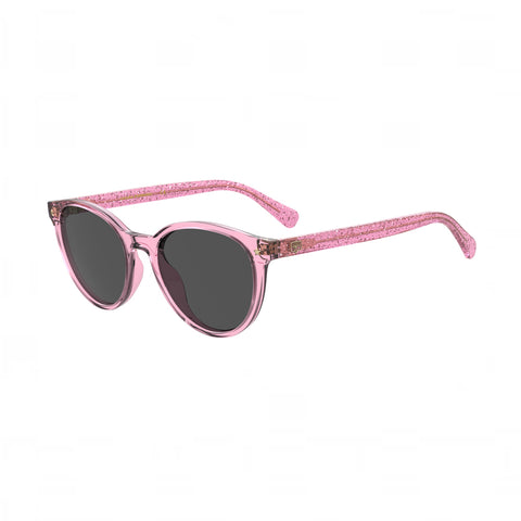 OCCHIALI DA SOLE OVALI CHIARA FERRAGNI ROSA TRASPARENTE CON LENTI GRIGIE