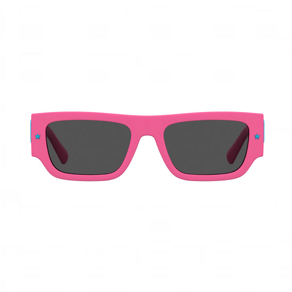 OCCHIALI DA SOLE RETTANGOLARI CHIARA FERRAGNI ROSA CON LENTI GRIGIE