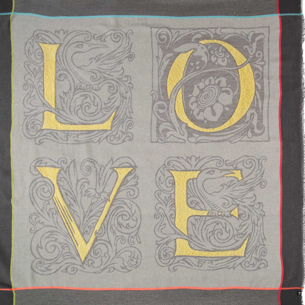 SCIARPA FRAAS GRIGIA "LOVE" MISTO COTONE