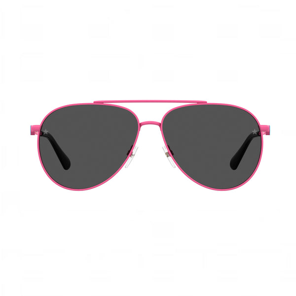 OCCHIALI DA SOLE AVIATORE CHIARA FERRAGNI IN ACCIAIO ROSA CON LENTI GRIGIE