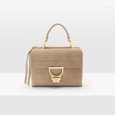 BORSA COCCINELLE ARLETTIS SUADE NEW TAUPE E1ID655B701N90 | Salotto Shop