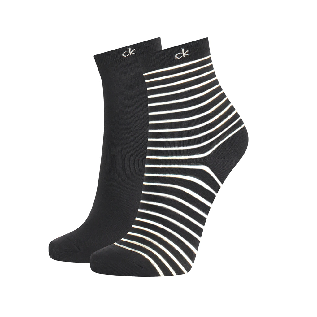 CALZINI CK SHEER STRIPE IN CONFEZIONE DA DUE 100003029001999 | Salotto Shop