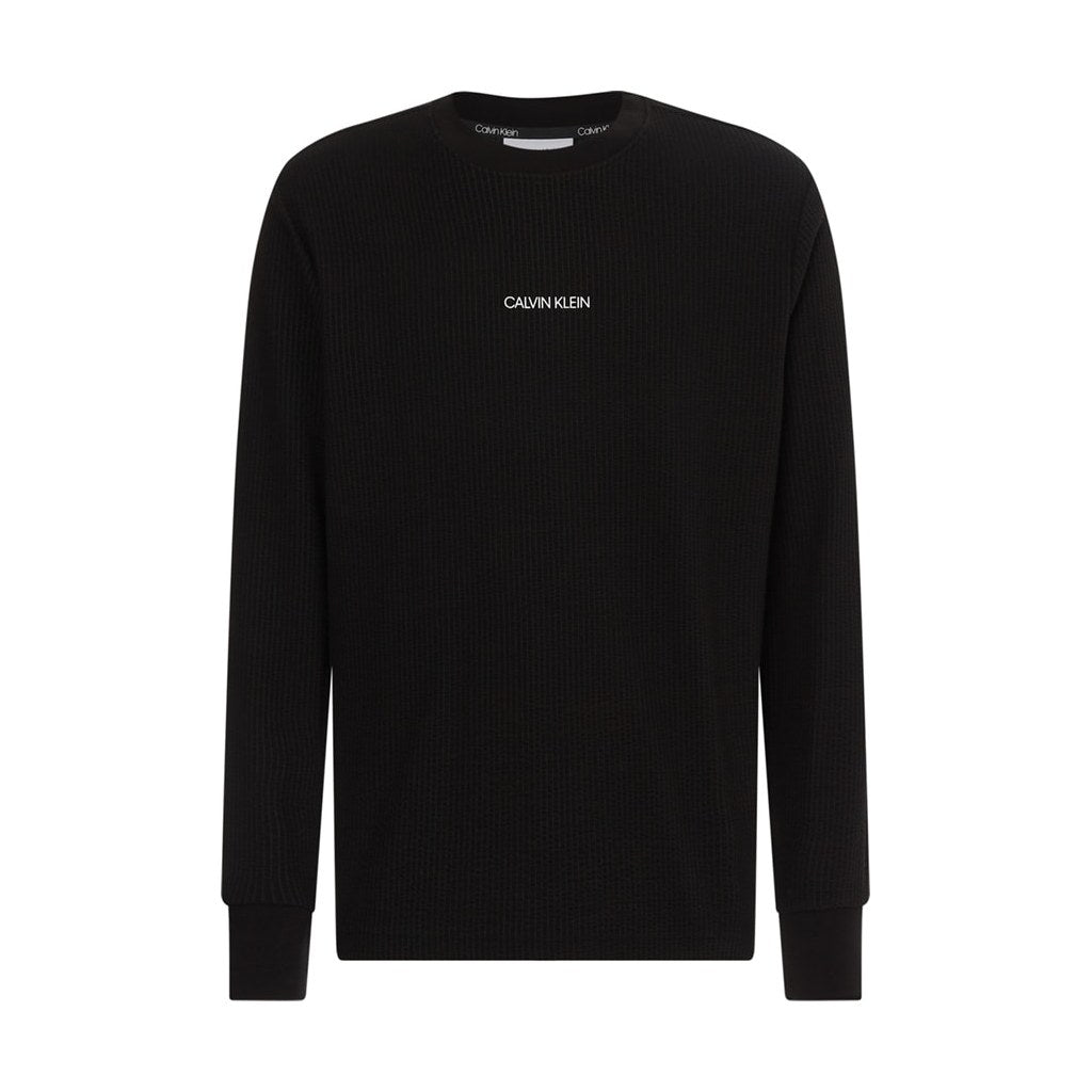 FELPA NERA LIGHTWEIGHT CK-K10K107338BEH_Front | Salotto-Shop