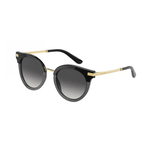 OCCHIALI D&G NERO/NERO TRASPARENTE CON LENTI SFUMATE GRIGIO/NERO