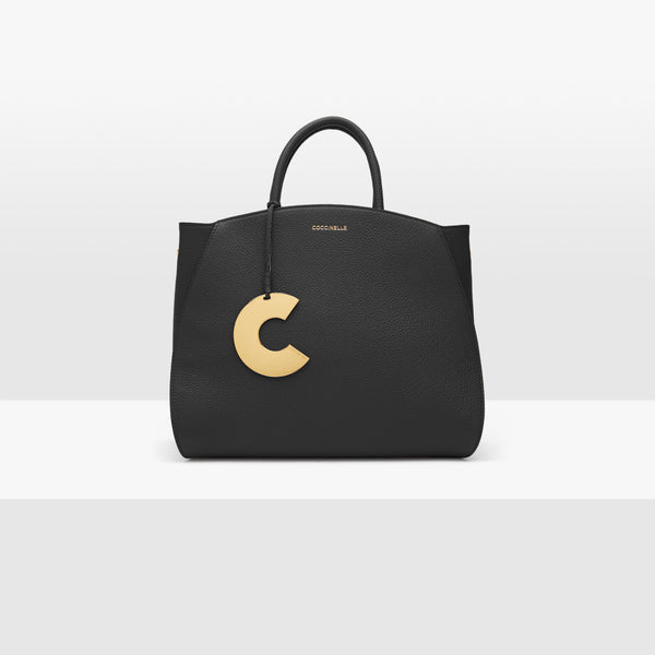 BORSA COCCINELLE CONCRETE MEDIUM NERA
