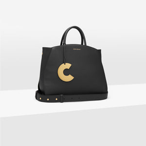 BORSA COCCINELLE CONCRETE MEDIUM NERA
