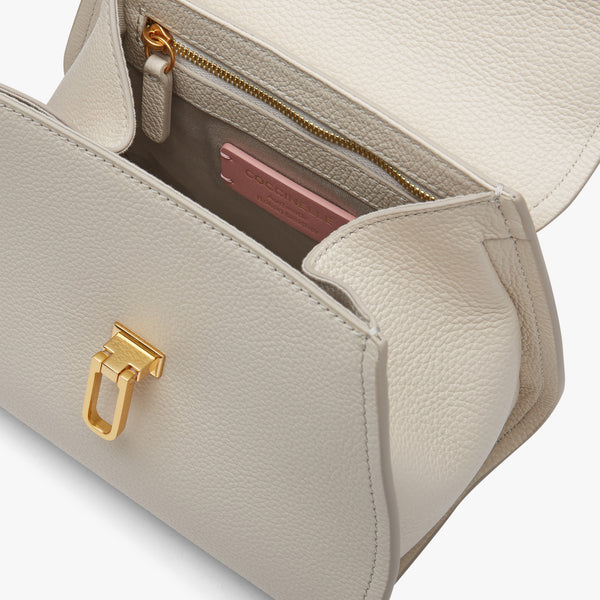 BORSA COCCINELLE MARVIN MINI LAMBSKIN WHITE