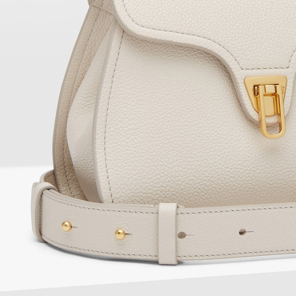 BORSA COCCINELLE MARVIN MINI LAMBSKIN WHITE