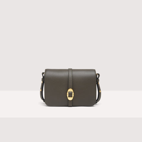 BORSA A MANO COCCINELLE CON PELLE A GRANA COLORE CORTECCIA