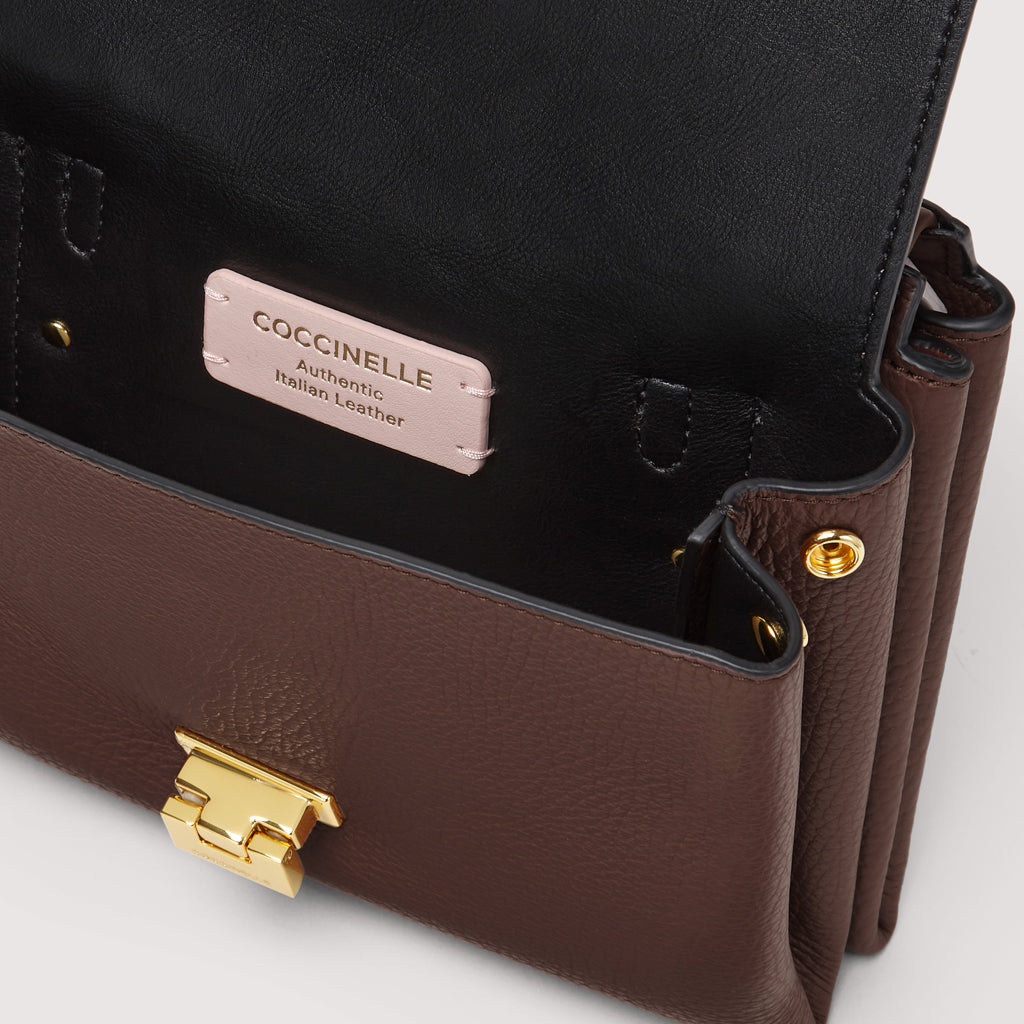 BORSA COCCINELLE ARLETTIS MINI CON GRANA COLORE CARRUBA