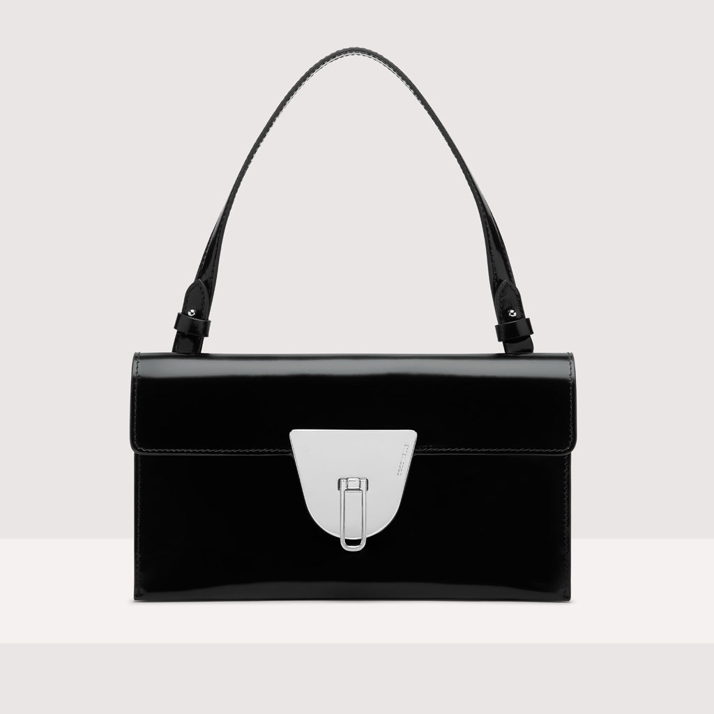 BORSA A MANO/TRACOLLA COCCINELLE NICO SHINY CALF COLORE NERO
