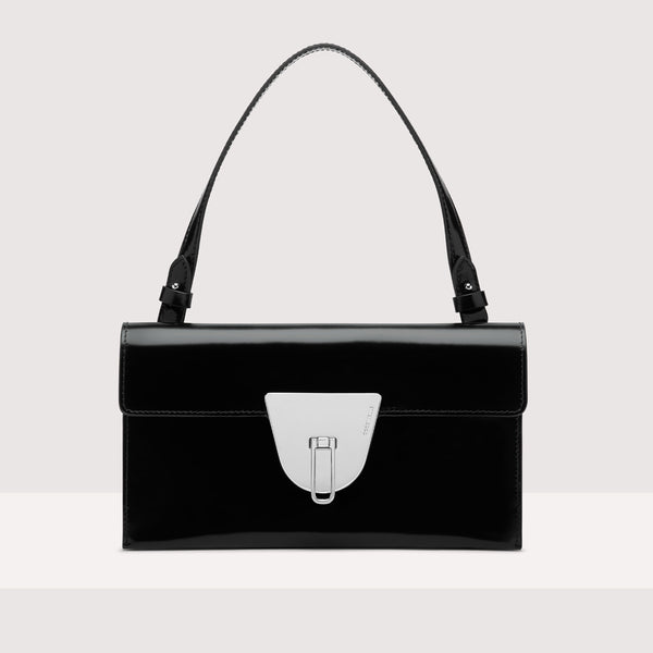 BORSA A MANO/TRACOLLA COCCINELLE NICO SHINY CALF COLORE NERO