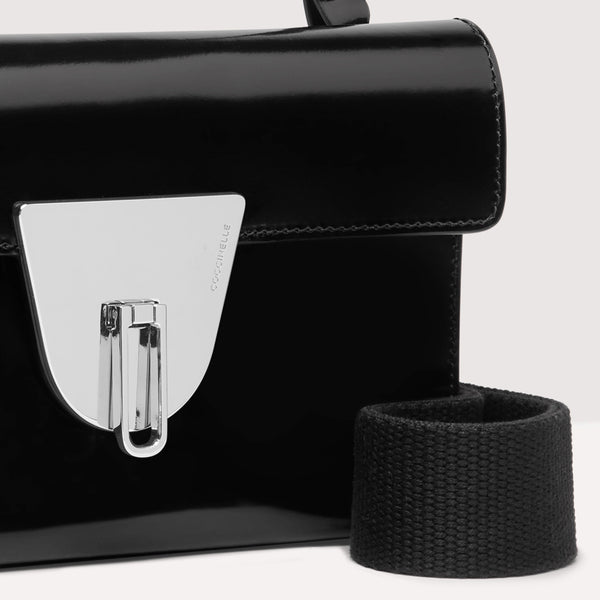 BORSA A MANO/TRACOLLA COCCINELLE NICO SHINY CALF COLORE NERO