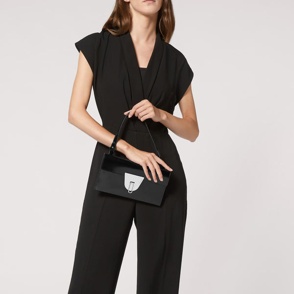 BORSA A MANO/TRACOLLA COCCINELLE NICO SHINY CALF COLORE NERO