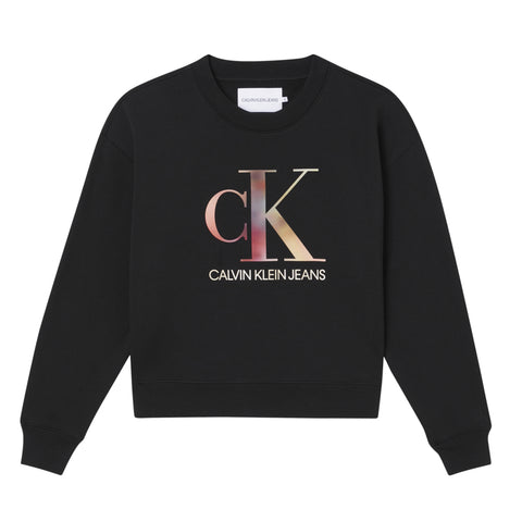 FELPA NERA CALVIN KLEIN CON MONOGRAMMA