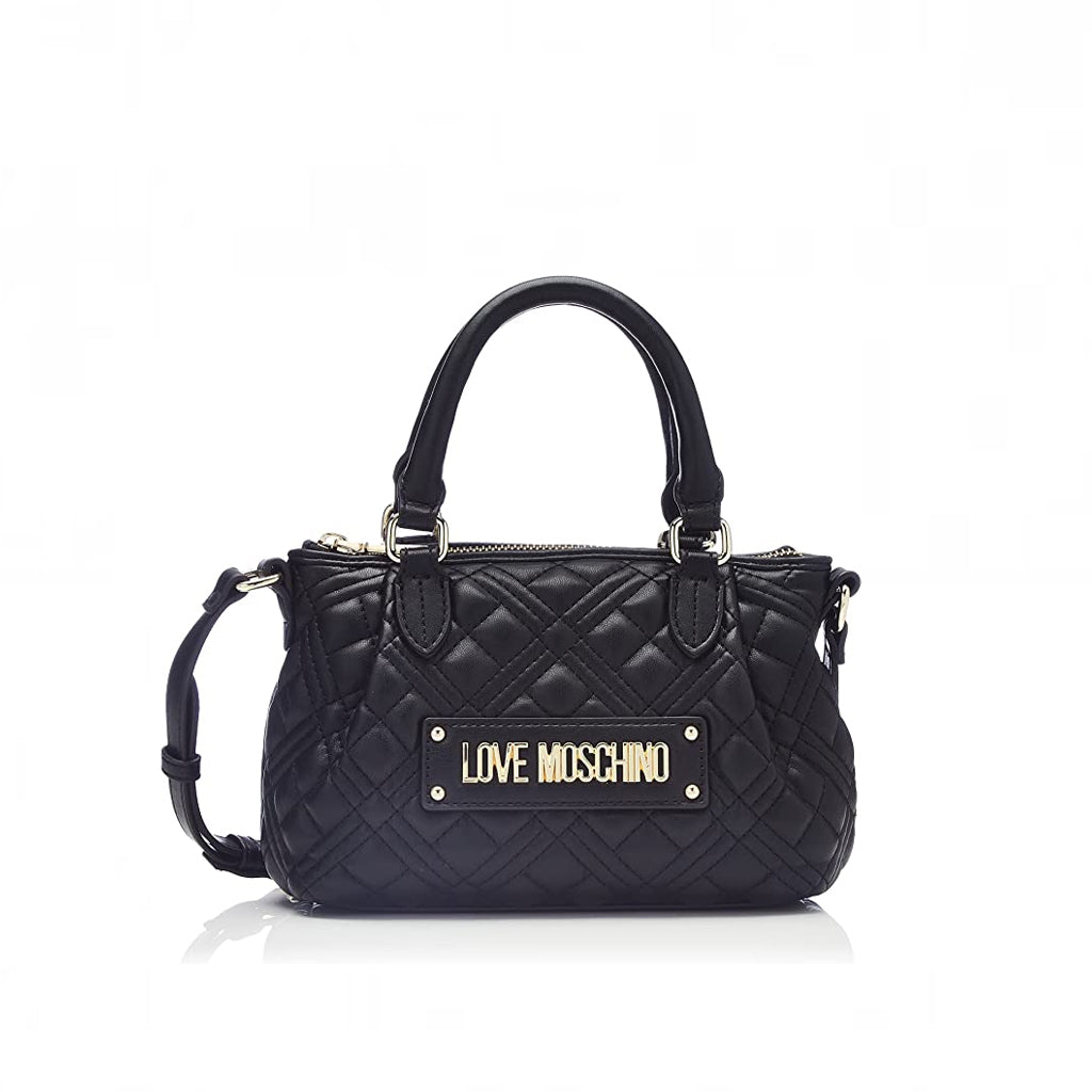 BORSA EFFETTO TRAPUNTATO MANO/TRACOLLA LOVE MOSCHINO COLORE NERO