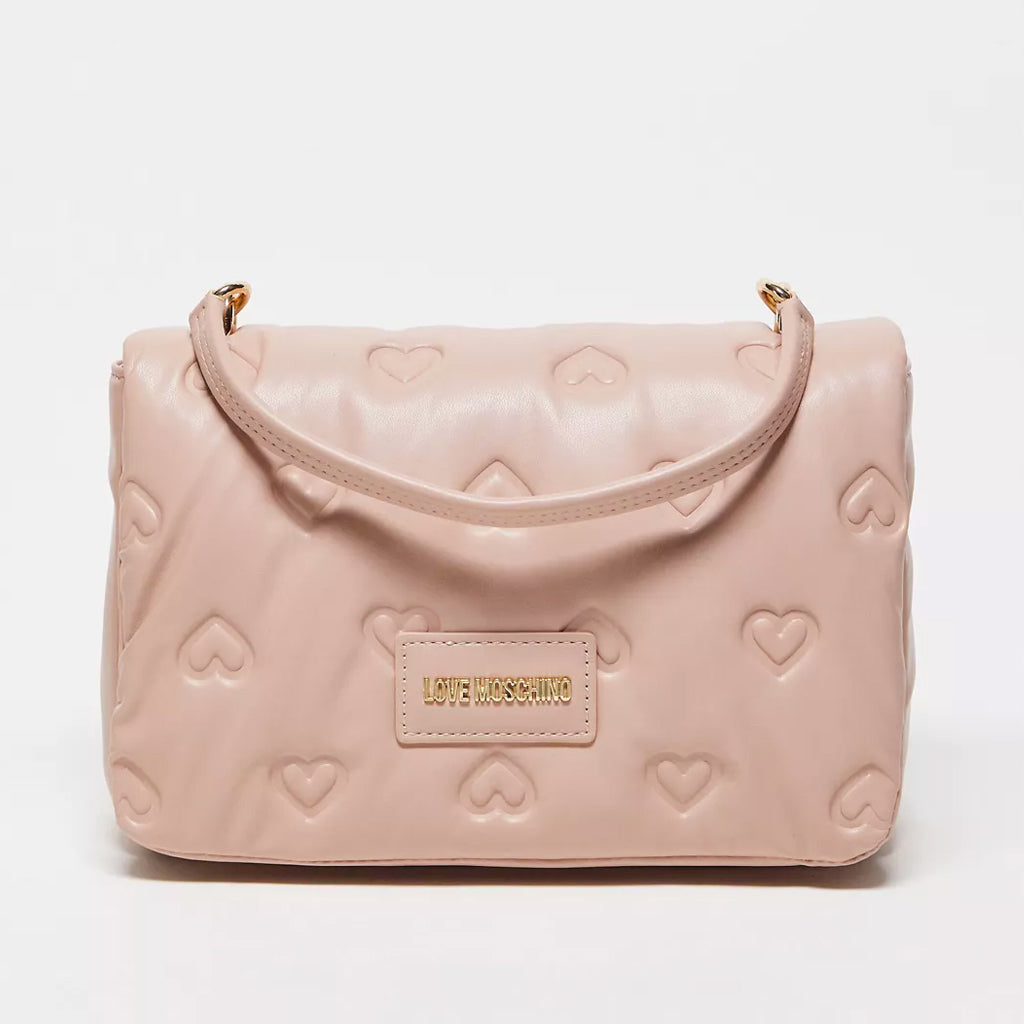 BORSA LOVE MOSCHINO A CUORI COLORE CIPRIA