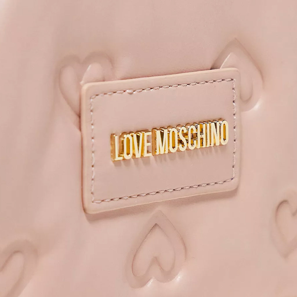 BORSA LOVE MOSCHINO A CUORI COLORE CIPRIA
