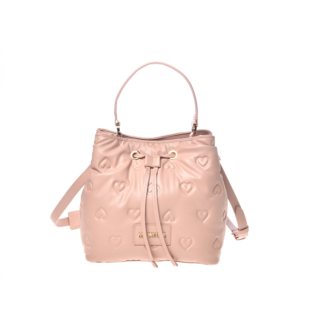 BORSA SECCHIELLO LOVE MOSCHINO CON CUORI COLORE CIPRIA